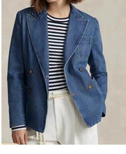 Load image into Gallery viewer, Tibetan Blue Denim Jacket For Spring And Summer