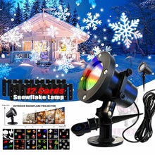 Load image into Gallery viewer, 48 Pattern Christmas Projector Laser Light Snow LED Lamp Landscape Garden XMAS