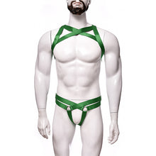 Load image into Gallery viewer, Men&#39;s Sexy Lingerie Big Chest Strap Bar Ball Performance Three-point Suit