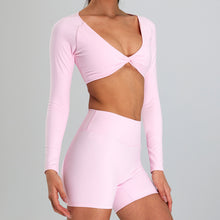 Load image into Gallery viewer, European And American Yoga Clothes Women&#39;s Quick-drying Breathable Tight T-shirt Fitness Clothes Casual