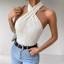 Load image into Gallery viewer, Fashionable Personalized Halter Knitted Short Top For Women