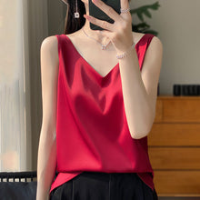 Load image into Gallery viewer, Sling Vest Inner Match Satin Silky Base Loose Sleeveless Top