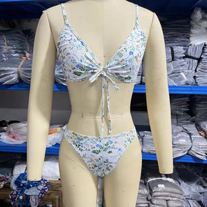 Breathable Banded Bikini Swimsuit Swimwear Women