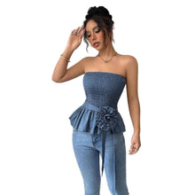 Load image into Gallery viewer, Pure Color Tube-top French Unique And Beautiful Small Top