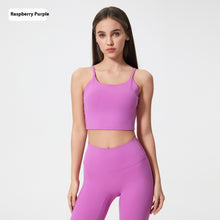 Load image into Gallery viewer, Yoga Jacket Women&#39;s Sports Underwear With Chest Pad Thin Belt Beauty Back
