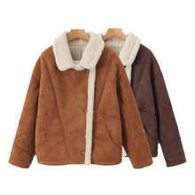 Load image into Gallery viewer, Fashionable Warm Vintage Lamb Wool Baggy Coat Women