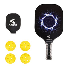 Load image into Gallery viewer, OSHER Pickleball Paddle Graphite Pickleball Racket Honeycomb Composite Core Pickleball Paddle Set Ultra Cushion Grip Low Profile Edge Bundle Graphite