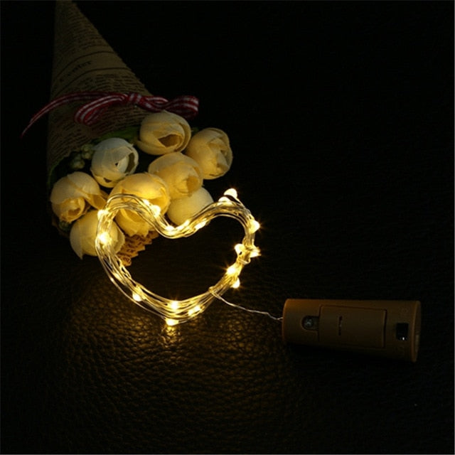 1/2M Wine Bottle Cork Lights LED Garland In Bottle Copper String Fairy Lights Festoon Shining DIY Party Decoration Battery Power