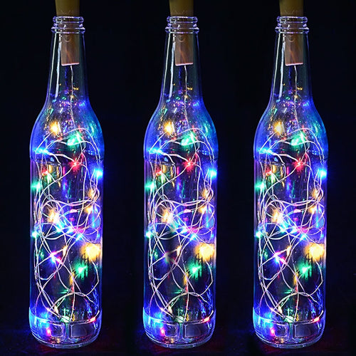 1/2M Wine Bottle Cork Lights LED Garland In Bottle Copper String Fairy Lights Festoon Shining DIY Party Decoration Battery Power