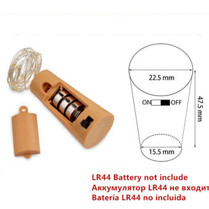 1/2M Wine Bottle Cork Lights LED Garland In Bottle Copper String Fairy Lights Festoon Shining DIY Party Decoration Battery Power