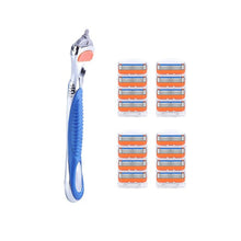 Load image into Gallery viewer, 1 Handle +N Razor Blades Men&#39;s Shaver Razor Blades 5layers  Razor Blade for Face Care Compatible with Gillettee Fusione Razor