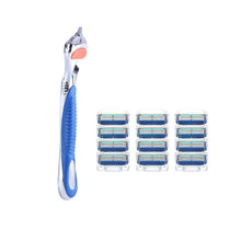 Load image into Gallery viewer, 1 Handle +N Razor Blades Men&#39;s Shaver Razor Blades 5layers  Razor Blade for Face Care Compatible with Gillettee Fusione Razor
