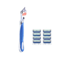 Load image into Gallery viewer, 1 Handle +N Razor Blades Men&#39;s Shaver Razor Blades 5layers  Razor Blade for Face Care Compatible with Gillettee Fusione Razor