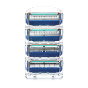 1 Handle +N Razor Blades Men's Shaver Razor Blades 5layers  Razor Blade for Face Care Compatible with Gillettee Fusione Razor