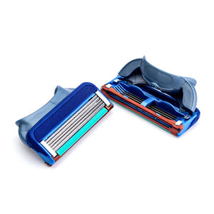 1 Handle +N Razor Blades Men's Shaver Razor Blades 5layers  Razor Blade for Face Care Compatible with Gillettee Fusione Razor