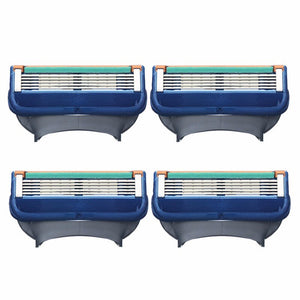 1 Handle +N Razor Blades Men's Shaver Razor Blades 5layers  Razor Blade for Face Care Compatible with Gillettee Fusione Razor
