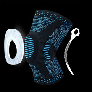 1 PC Silicone Padded Knee Pads Supports Brace Basketball Fitness Meniscus Patella Protection Kneepads Sports Safety Knee Sleeve