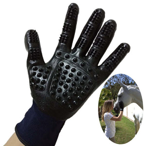 1 Pair Grooming Glove for Cats Soft Rubber Pet Hair Remover Dog Horse Cat Shedding Bathing Massage Brush Clean Comb for Animals