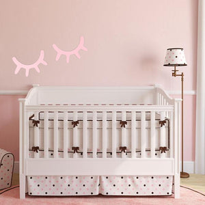 1 Pair Nordic Style Cute Wooden 3D Eyelash Wall Sticker Decor Children Kids Baby Room Background Wall Sticker Home Decoration