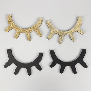 1 Pair Nordic Style Cute Wooden 3D Eyelash Wall Sticker Decor Children Kids Baby Room Background Wall Sticker Home Decoration