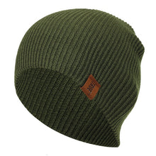 Load image into Gallery viewer, 1 Pcs Hat PU Letter True Casual Beanies for Men Women Warm Knitted Winter Hat Fashion Solid Hip-hop Beanie Hat Unisex Cap