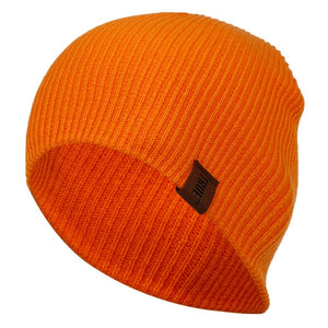 1 Pcs Hat PU Letter True Casual Beanies for Men Women Warm Knitted Winter Hat Fashion Solid Hip-hop Beanie Hat Unisex Cap