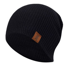 Load image into Gallery viewer, 1 Pcs Hat PU Letter True Casual Beanies for Men Women Warm Knitted Winter Hat Fashion Solid Hip-hop Beanie Hat Unisex Cap