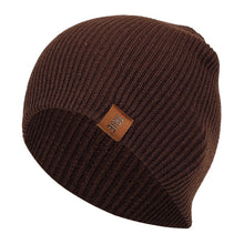 Load image into Gallery viewer, 1 Pcs Hat PU Letter True Casual Beanies for Men Women Warm Knitted Winter Hat Fashion Solid Hip-hop Beanie Hat Unisex Cap