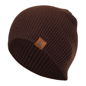 1 Pcs Hat PU Letter True Casual Beanies for Men Women Warm Knitted Winter Hat Fashion Solid Hip-hop Beanie Hat Unisex Cap