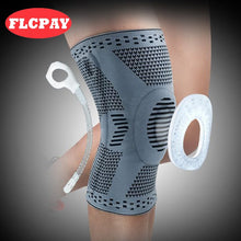 Load image into Gallery viewer, 1 pcs Knee Patella Protector Brace Silicone Spring Knee Pad Basketball Running Compression Knee Sleeve Support Sports Kneepads