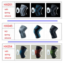 Load image into Gallery viewer, 1 pcs Knee Patella Protector Brace Silicone Spring Knee Pad Basketball Running Compression Knee Sleeve Support Sports Kneepads