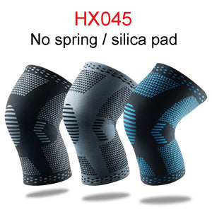 1 pcs Knee Patella Protector Brace Silicone Spring Knee Pad Basketball Running Compression Knee Sleeve Support Sports Kneepads