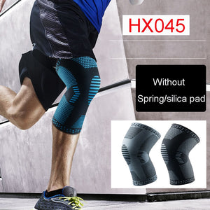 1 pcs Knee Patella Protector Brace Silicone Spring Knee Pad Basketball Running Compression Knee Sleeve Support Sports Kneepads