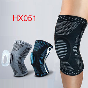 1 pcs Knee Patella Protector Brace Silicone Spring Knee Pad Basketball Running Compression Knee Sleeve Support Sports Kneepads