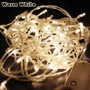 10-100M LED Street Garland String Lights Copper Wire Night Light for Holiday Christmas Xmas Tree Garden Wedding New Year EU Plug