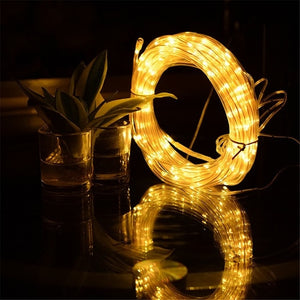 10-15M LED Rope String lights 8 Play Modes with Remote Street Garland Outdoor Waterproof Fairy Lights for Wedding Holiday Decors