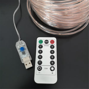 10-15M LED Rope String lights 8 Play Modes with Remote Street Garland Outdoor Waterproof Fairy Lights for Wedding Holiday Decors