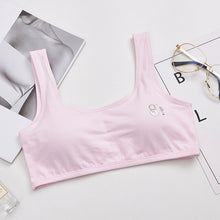 Load image into Gallery viewer, 10-18Year Girls Training Bra Wireless Thin Cup Bra Fashion Comfortable Teenage Underwear Cartoon underwear