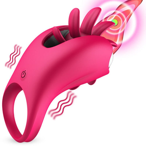 10 Speed Rotation Oral Vibrator Tongue Licking Vagina Clitoris Stimulate G-spot Massage Sex Toys for Men Couple Adult