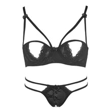 Load image into Gallery viewer, 10 Style Underwear Set Women Lingerie Velvet Embroidered Push Up Open Cup Bra Panty Set Ropa Interior Femenina Conjunto