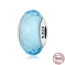 Load image into Gallery viewer, 100% Authentic 925 Sterling Silver Pink heart Murano Glass Beads Fit Original Pandora Charms Bracelet Jewelry