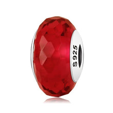 Load image into Gallery viewer, 100% Authentic 925 Sterling Silver Pink heart Murano Glass Beads Fit Original Pandora Charms Bracelet Jewelry