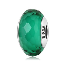 Load image into Gallery viewer, 100% Authentic 925 Sterling Silver Pink heart Murano Glass Beads Fit Original Pandora Charms Bracelet Jewelry