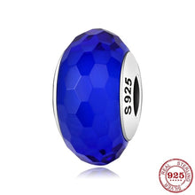 Load image into Gallery viewer, 100% Authentic 925 Sterling Silver Pink heart Murano Glass Beads Fit Original Pandora Charms Bracelet Jewelry