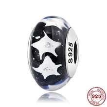 Load image into Gallery viewer, 100% Authentic 925 Sterling Silver Pink heart Murano Glass Beads Fit Original Pandora Charms Bracelet Jewelry