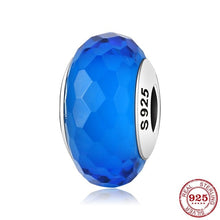 Load image into Gallery viewer, 100% Authentic 925 Sterling Silver Pink heart Murano Glass Beads Fit Original Pandora Charms Bracelet Jewelry