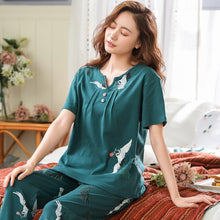Load image into Gallery viewer, 100% Cotton Women Pajamas Sets Animal Print Lady Sleepwear Women&#39;s Pijamas Suit Home Clothes Pyjama Femme M L XL XXL XXXL