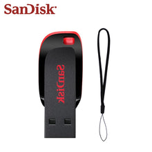 Load image into Gallery viewer, 100% Original SanDisk Cruzer Blade CZ50 USB Flash Drive 128GB 64GB 32GB 16GB Pen Drive USB 2.0 Support official verification