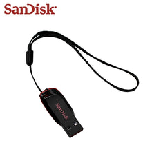 Load image into Gallery viewer, 100% Original SanDisk Cruzer Blade CZ50 USB Flash Drive 128GB 64GB 32GB 16GB Pen Drive USB 2.0 Support official verification