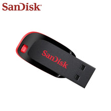 Load image into Gallery viewer, 100% Original SanDisk Cruzer Blade CZ50 USB Flash Drive 128GB 64GB 32GB 16GB Pen Drive USB 2.0 Support official verification